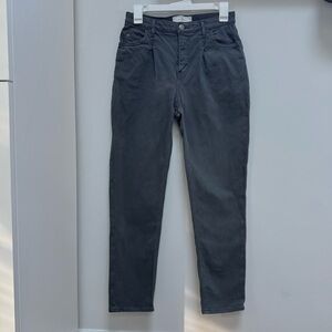 FatFace Womens High Rise Pleated Tapered Jeans Charcoal Gray‎ Size 2 Regular